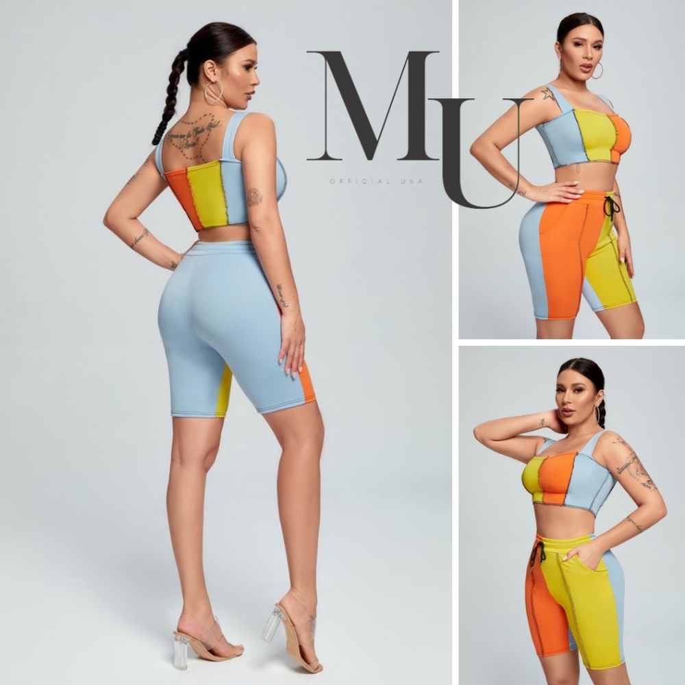 🧡Mila Color blocked Set🩵 - Picture 11 of 13